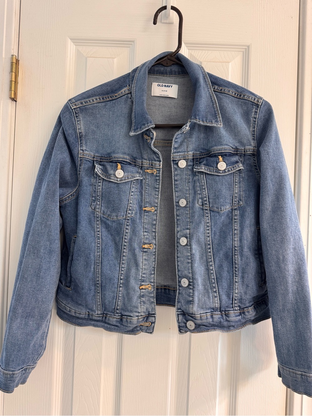 Girl’s Old Navy Medium Wash Blue Denim Jacket - Classic Jean Coat